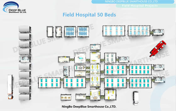 대피소 고립 이동할 수 있는 들판 병원 접이식 모듈 시스템에 의하여 주문을 받아서 만들어지는 색깔