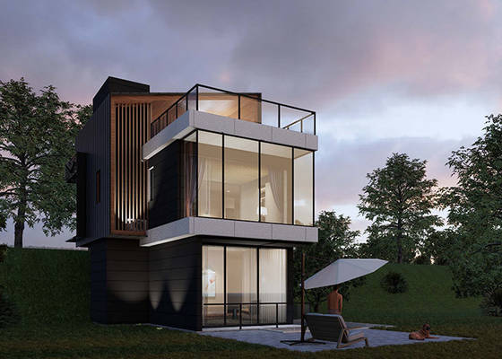 AS/NZS/USA Standard Prefab Light Steel Frame House For Living Luxury Modular Hotel Unit
