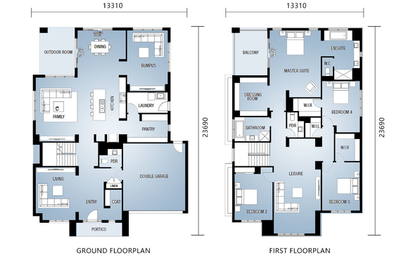 AS4600 Prefabricated 2 Bedroom Luxury Villa Home Kit With Light Steel Frame