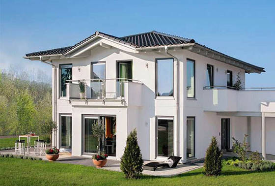 Light Steel Frame White Steel Structural Luxury Modern Prefab Villa Modular Home Kits