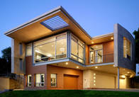 Luxurious Prefabricated Steel House / Light Steel Frame Prefab Metal House