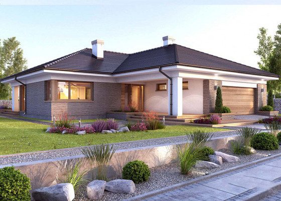 ICC-ES Prefabricated Luxury Villa Modular Homes With Light Steel Frame Fire Prevention