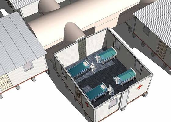 Prefab Modular House Mobile Field Hospital Shelter Emergency Housing For Disaster Area