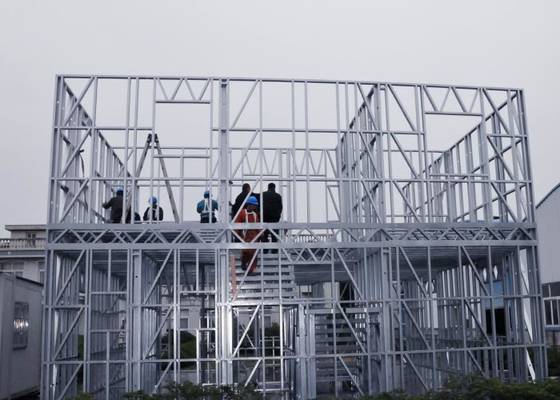 Light Steel Frame White Steel Structural Luxury Modern Prefab Villa Modular Home Kits