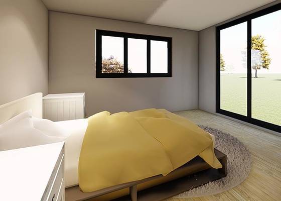 Modular Light Gauge Steel Frame Prefabricated Bungalow , Cheap Earthquake Prefab