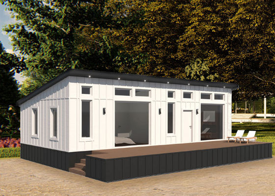 조립식 조명 철골 스튜디오 주택 집 철골 주택은 구축되기 위해 장비를 갖춥니다