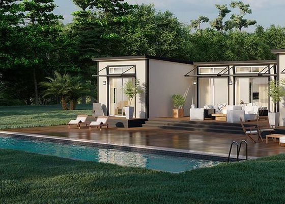 경량 강철 프레임 조립식 주택, 주택, 스튜디오, 이동식 주택 키트 (침실 3개, 욕실 2개)