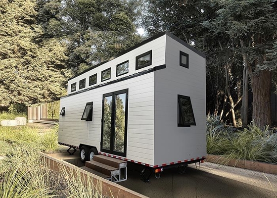 Light Steel Prefab Tiny House: Featuring Metal PU Sandwich Panel Wall And Trailer