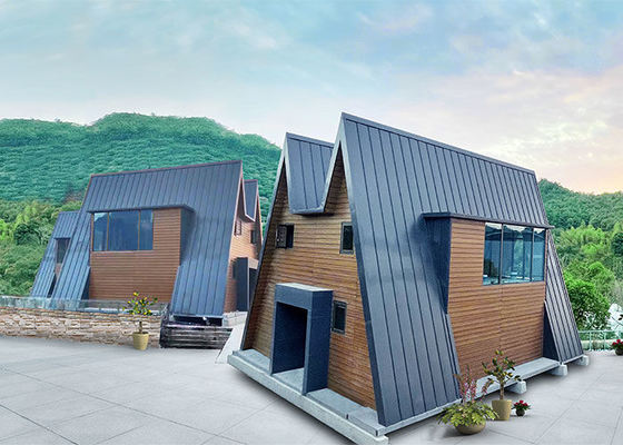 조립식 강철 모듈러 주택 목조 방갈로, 경량 강철 프레임 A 하우스, 휴가용
