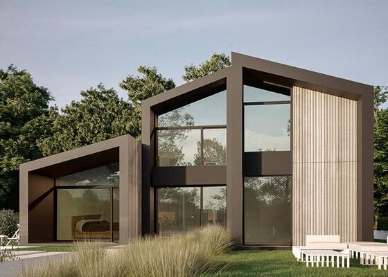 야외 알루미늄 창문 및 문이 있는 맞춤형 조립식 주택 빌라 및 사무실 건물