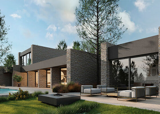 ICC-ES 인증 럭셔리 2층 모듈러 주택 현대식 이동식 경량 철골 키트