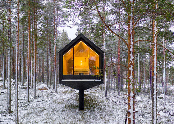 프리팩트 하우스 고급 캐빈 가벼운 철 프레임 모듈형 홈 에어비앤비