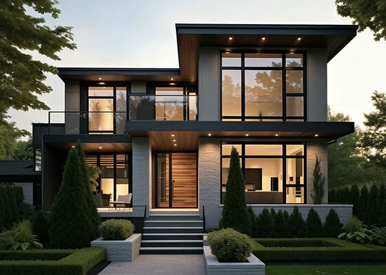 AS/US 가벼운 철강 빌라 패널화 된 홈 키트와 함께 전조 주택 고급 맨션