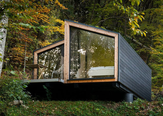 강철 프레임 전공 모듈형 주택 알루미늄 슬라이딩 도어 고성능 소규모 정교한 연결된 집