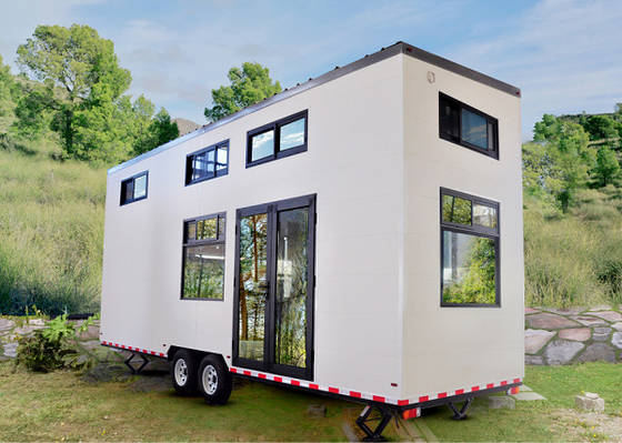 Modern Mobile House Prefab Light Gauge Steel Tiny House On Wheels With Trailer